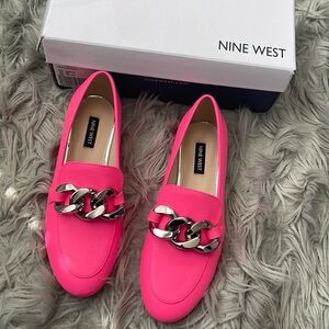 Nine West neon pink loafer